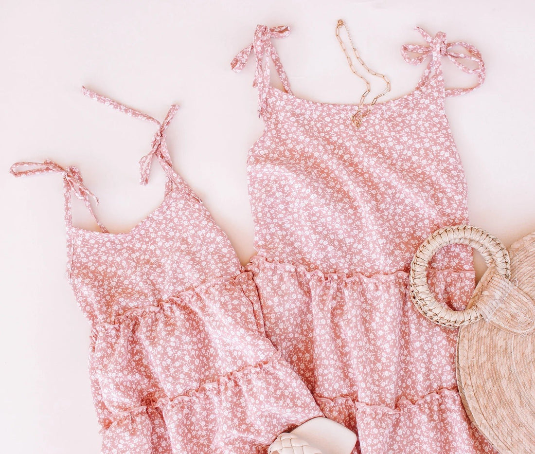 Dusty Pink Darling Mommy and Me Matching Dresses - LITTLE MIA BELLA