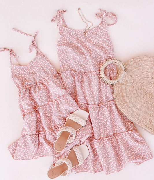 Dusty Pink Darling Mommy and Me Matching Dresses - LITTLE MIA BELLA