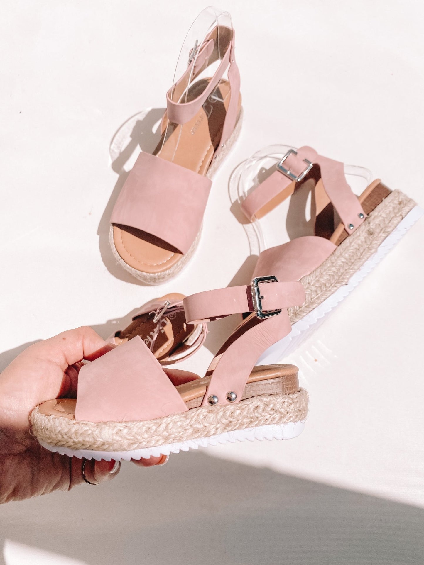 Dusty Pink Senorita Mommy and Me Matching Sandals - LITTLE MIA BELLA