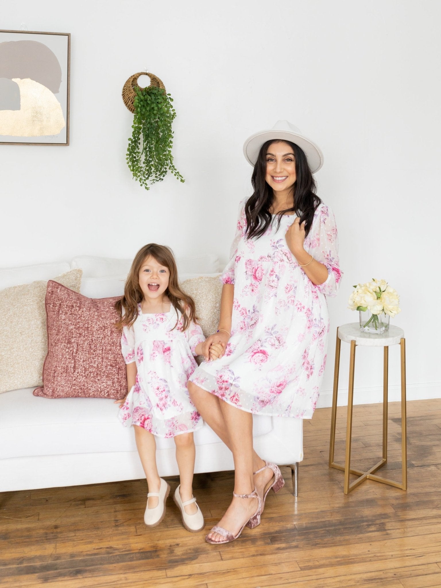 Elza's Spring Mommy & Me Matching Dresses, Adult S