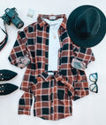 Fallin For Plaid Long Sleeve Button Up Matching Shirt - LITTLE MIA BELLA