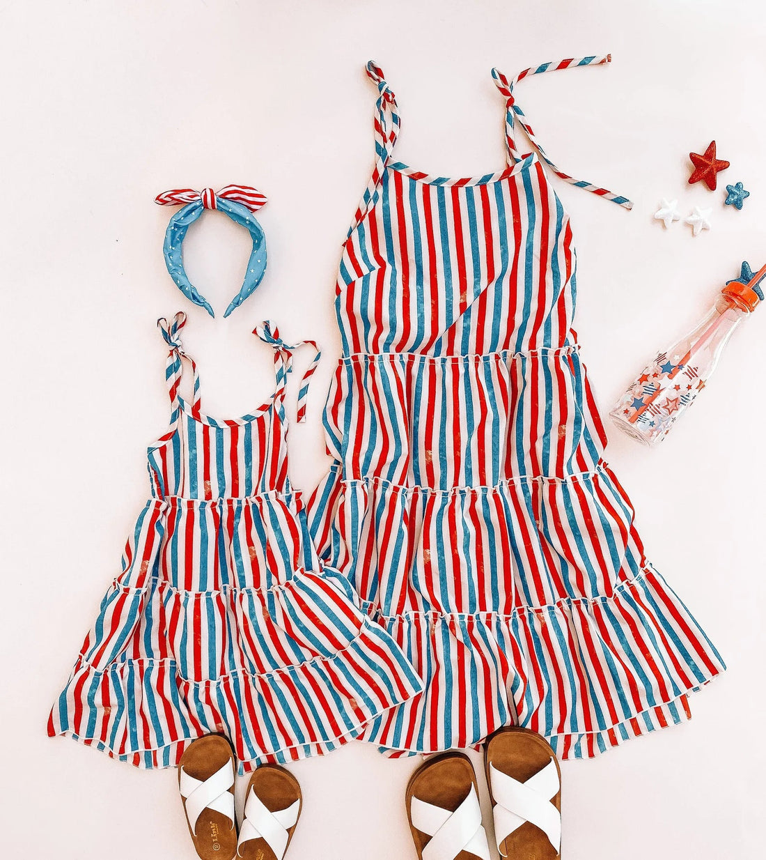 Festive 4th Mommy & Me Matching Dresses - LITTLE MIA BELLA