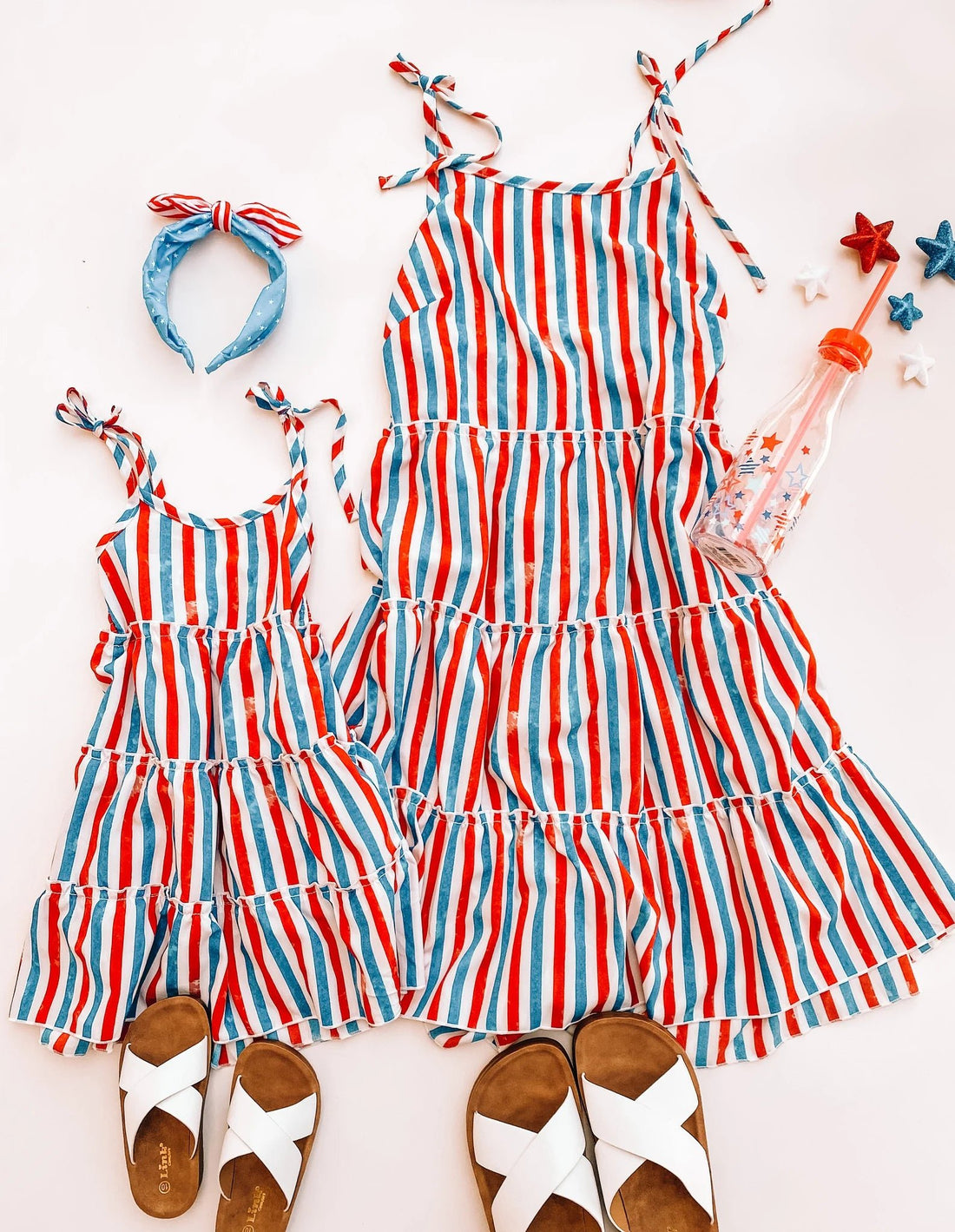 Festive 4th Mommy & Me Matching Dresses - LITTLE MIA BELLA