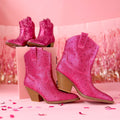 Fuchsia Western Mommy and Me Boots - LITTLE MIA BELLA