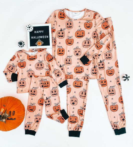 Jack-O' Lantern Matching Pajamas - LITTLE MIA BELLA