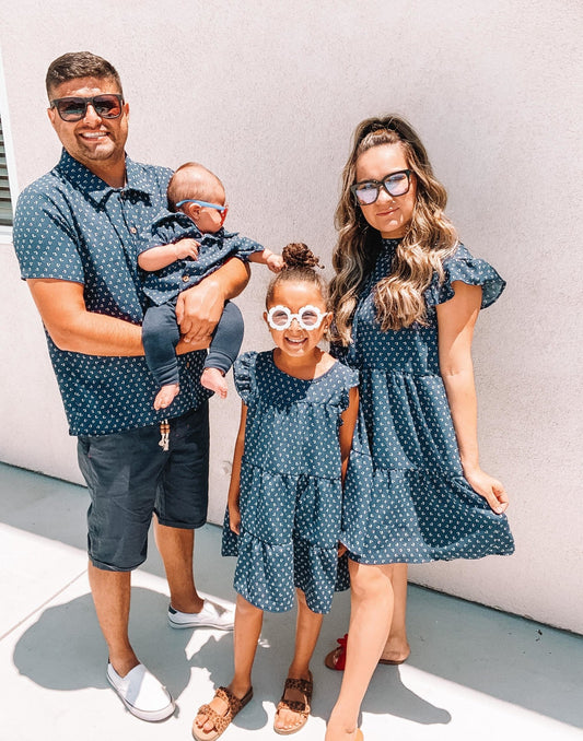 JJ Navy Family Collection Matching Outfits - LITTLE MIA BELLA