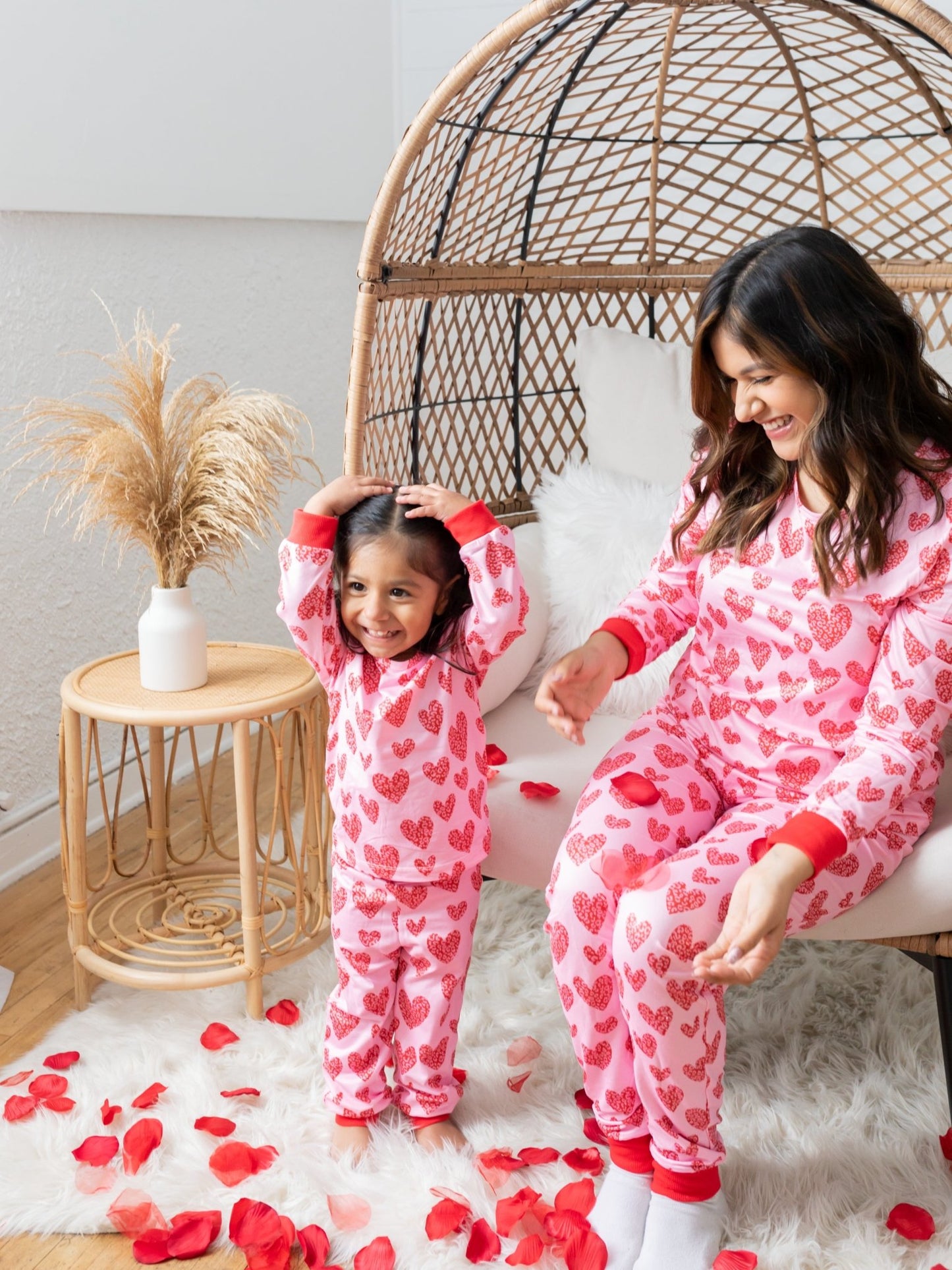 Leo Heart Mommy and Me Pajamas - LITTLE MIA BELLA