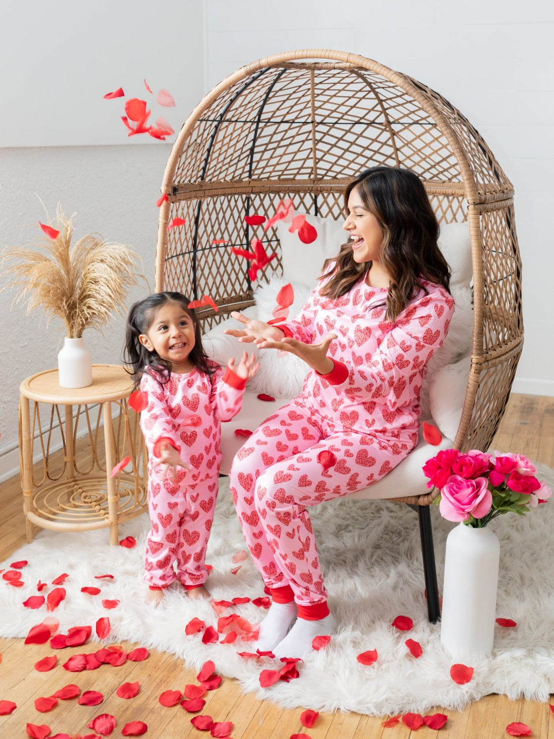 Leo Heart Mommy and Me Pajamas - LITTLE MIA BELLA