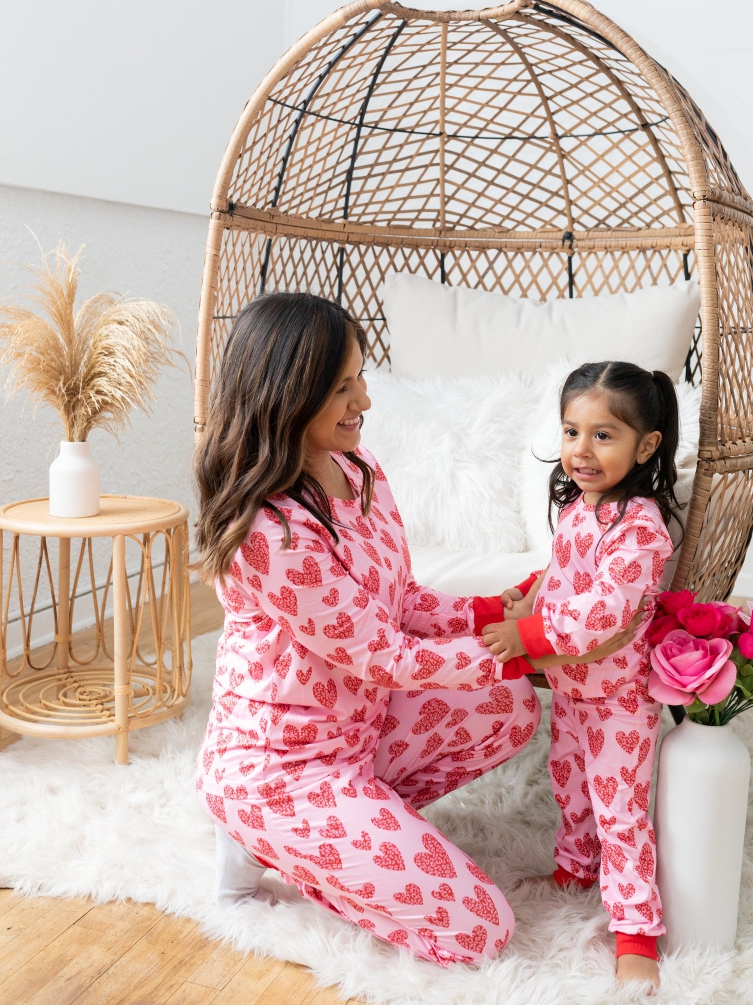 Leo Heart Mommy and Me Pajamas - LITTLE MIA BELLA