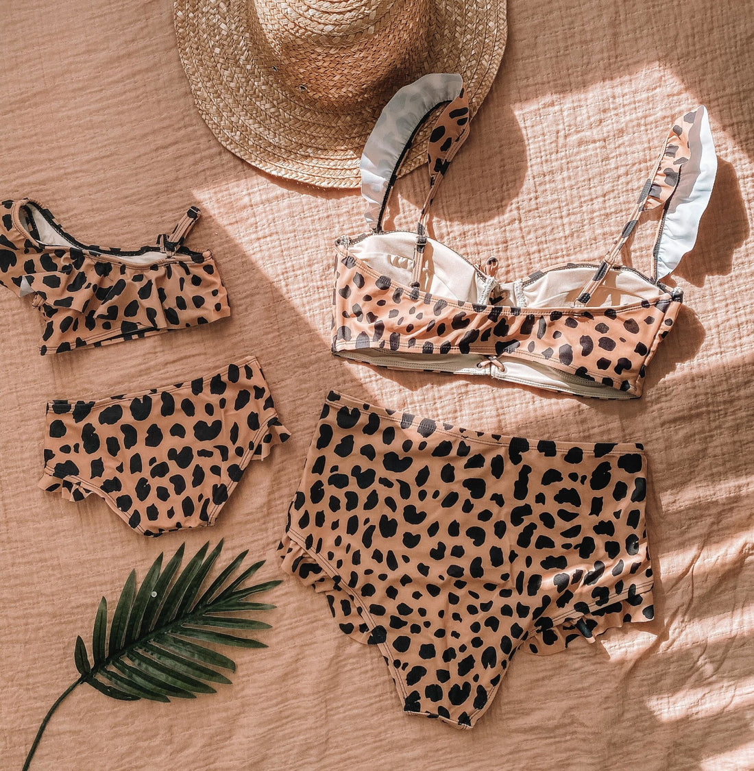 Leopard two pc Mommy & Me Swimsuits - LITTLE MIA BELLA