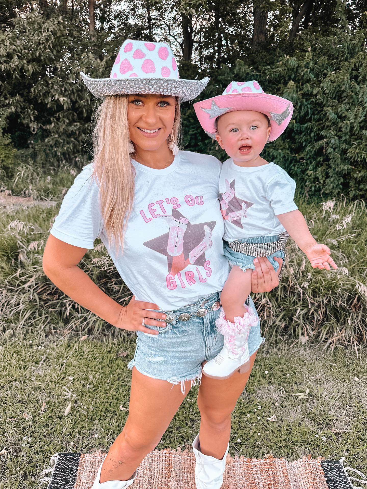 Let's go girls Cowgirl Mommy & Me Shirts - LITTLE MIA BELLA