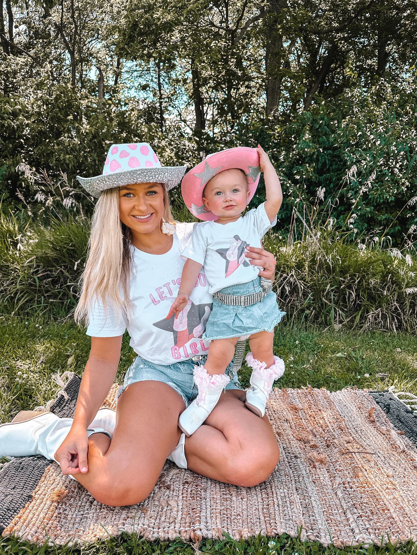 Let's go girls Cowgirl Mommy & Me Shirts - LITTLE MIA BELLA