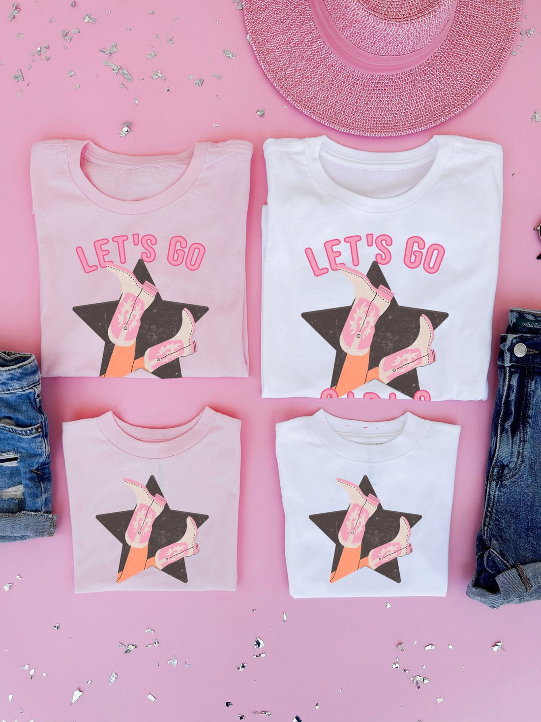 Let's go girls Cowgirl Mommy & Me Shirts - LITTLE MIA BELLA