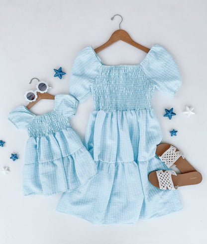 Light Blue Matching Dresses - LITTLE MIA BELLA