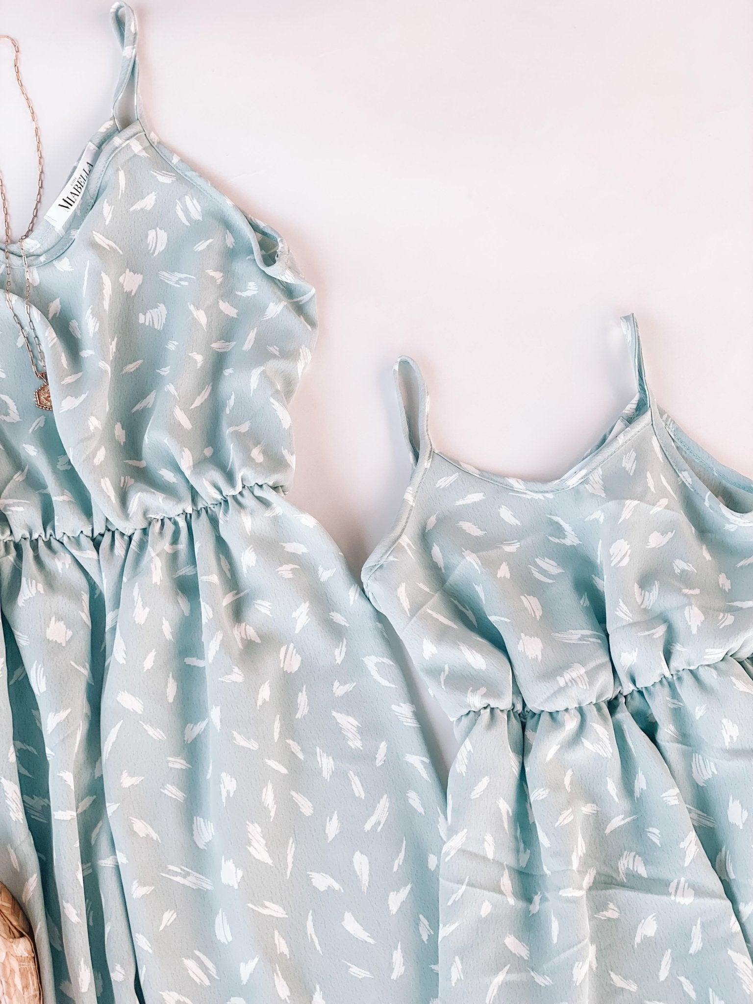 Light Blue Tamys Mommy and Me Matching Dresses - LITTLE MIA BELLA