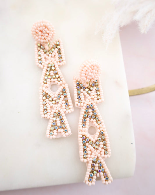 Light Pink Mama Earrings - LITTLE MIA BELLA
