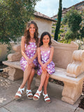 Lilac Flower Mommy and Me Matching Dresses - LITTLE MIA BELLA