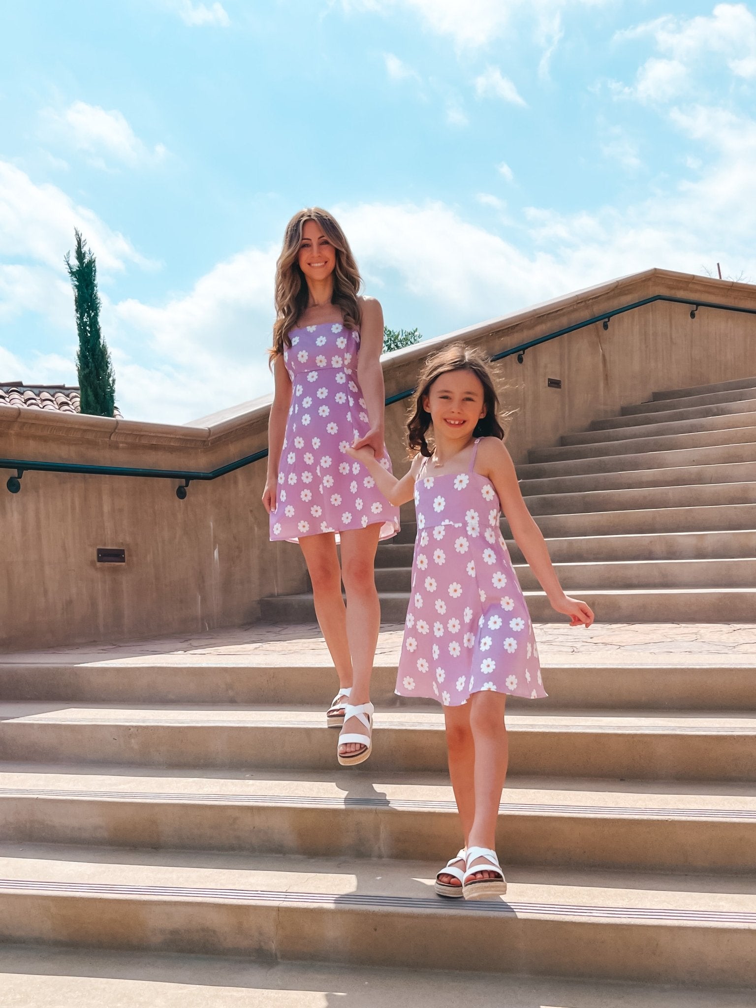 Fashion mother daughter father dresses