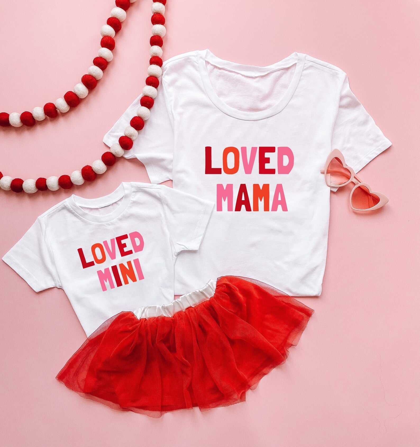 Loved Mama and Mini Matching Shirt - LITTLE MIA BELLA