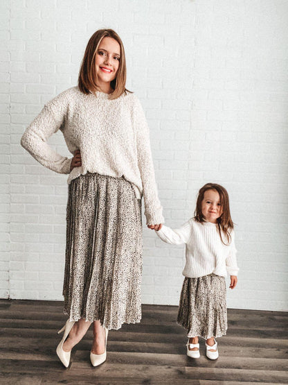 Missy Leopard Pleated Mommy and Me Matching Skirts - LITTLE MIA BELLA