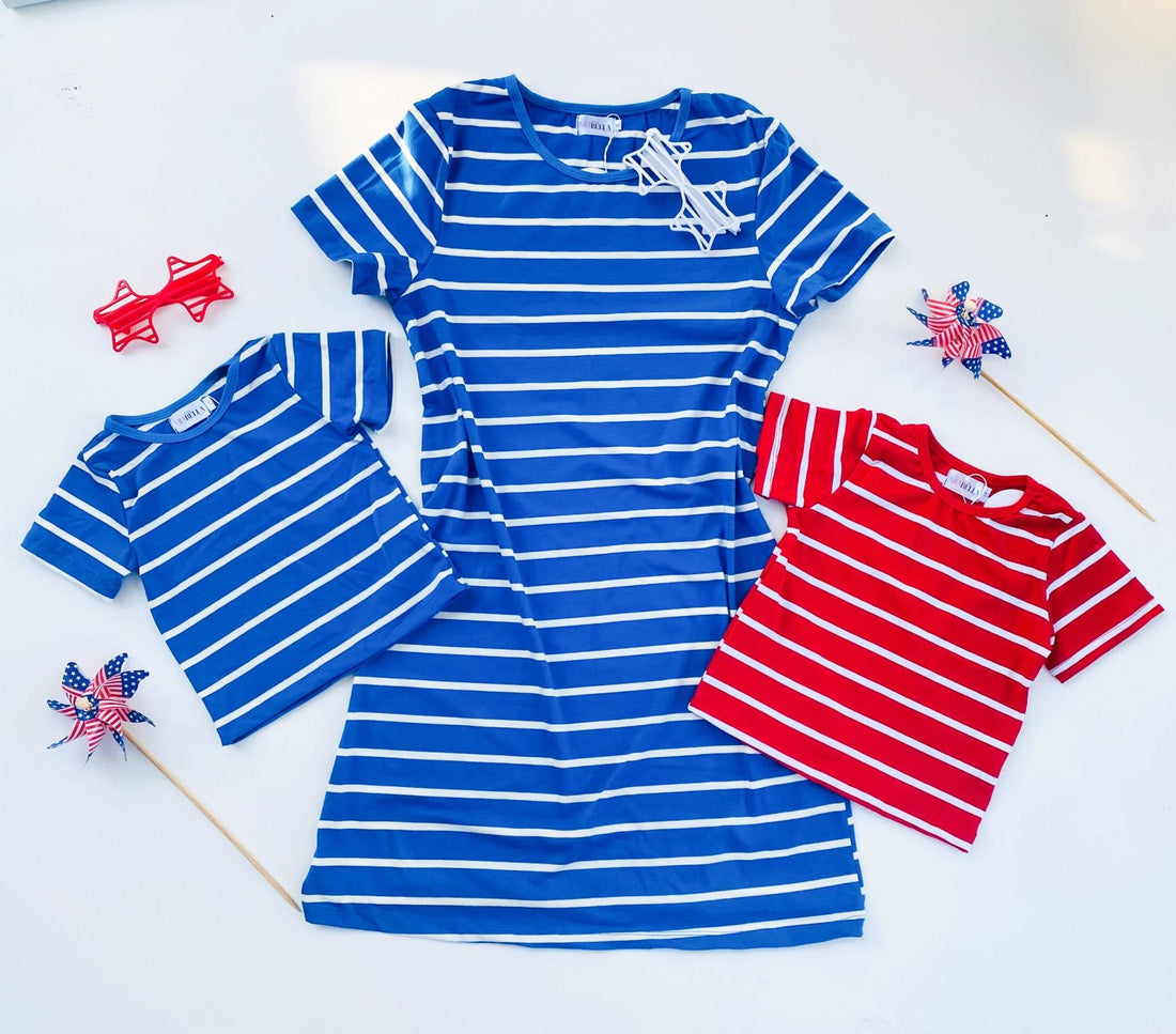 Mix and match red white and blue Mommy & Me - LITTLE MIA BELLA