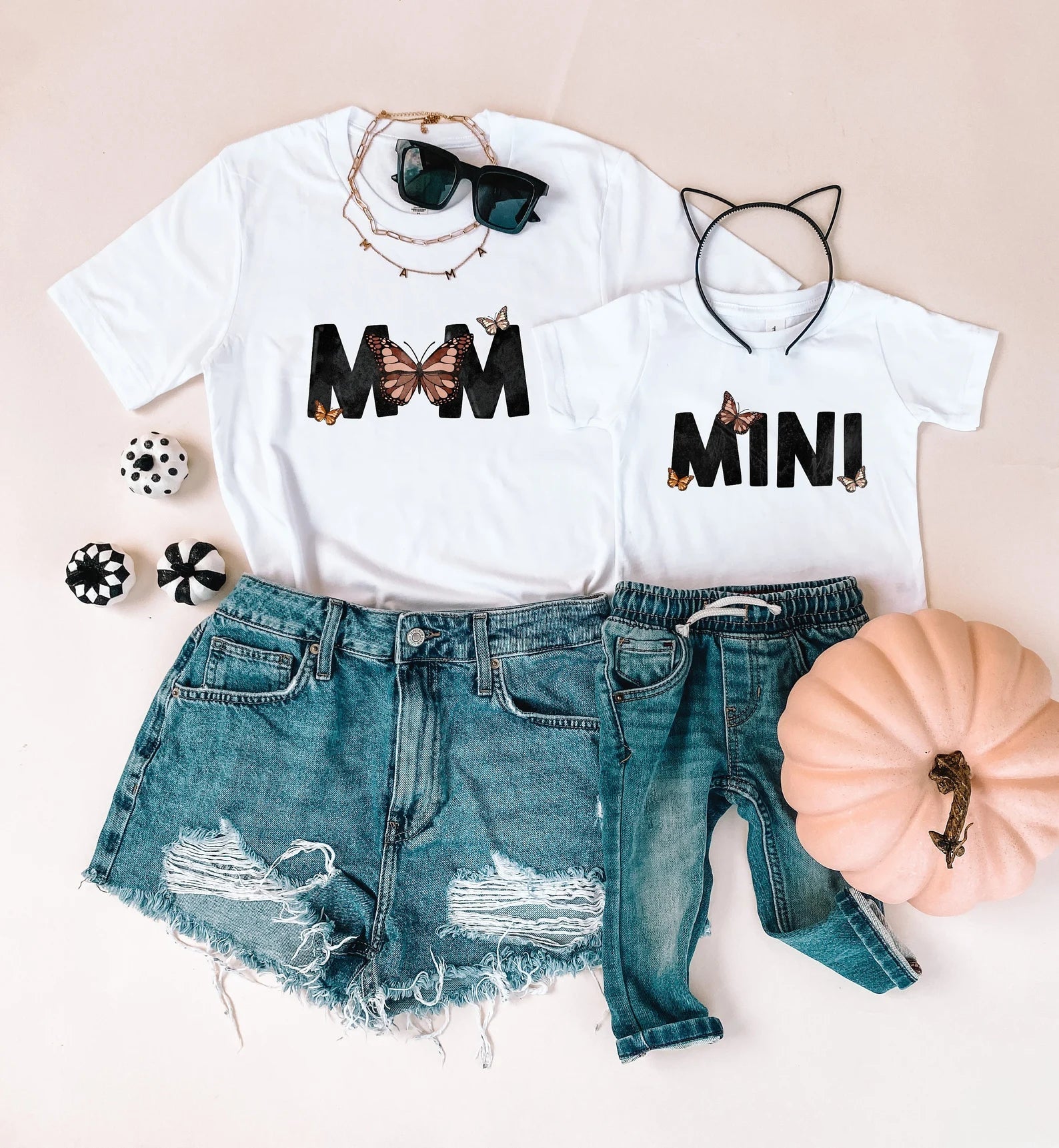 Mom Mini Butterfly Shirts Matching Shirts - LITTLE MIA BELLA