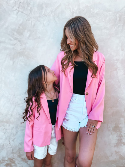Mommy And Me Pink Blazer - LITTLE MIA BELLA