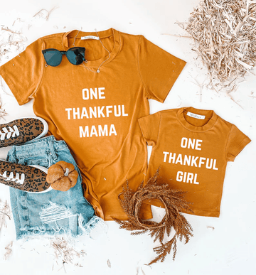 One Thankful Mama Matching Shirt - LITTLE MIA BELLA