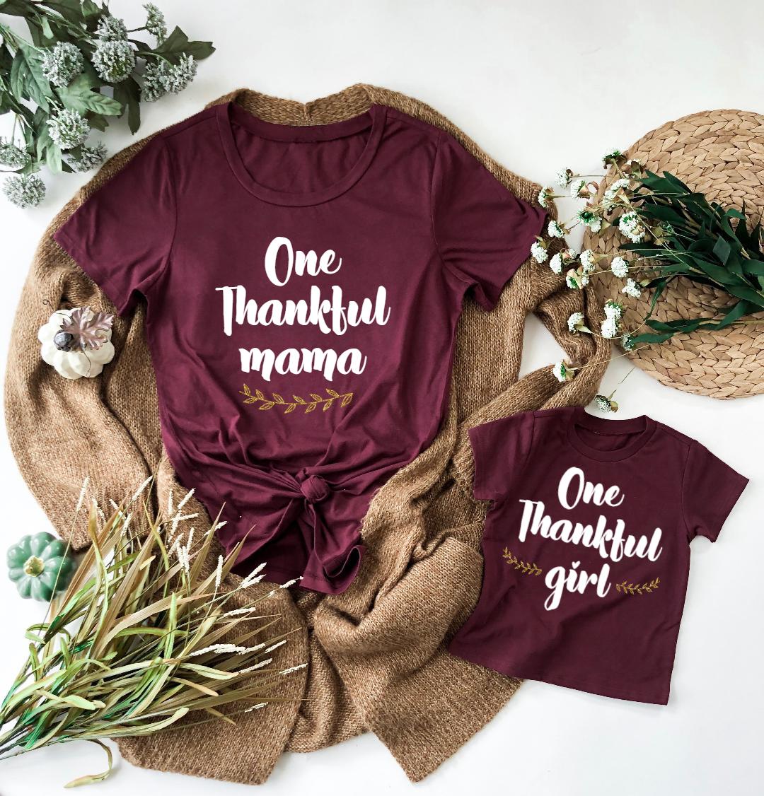 One Thankful Mama Matching Shirts - LITTLE MIA BELLA