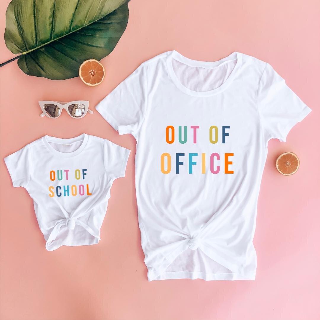 Out Of Office Matching Shirts - LITTLE MIA BELLA