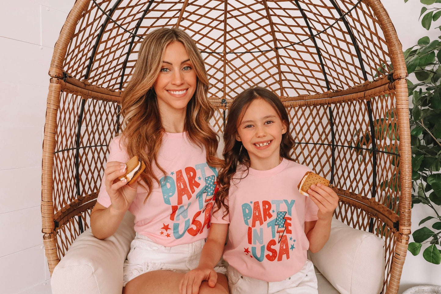 Pink Party in the USA Matching Shirts - LITTLE MIA BELLA