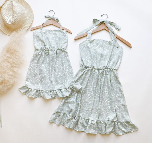 Pistachio Matching Dresses - LITTLE MIA BELLA