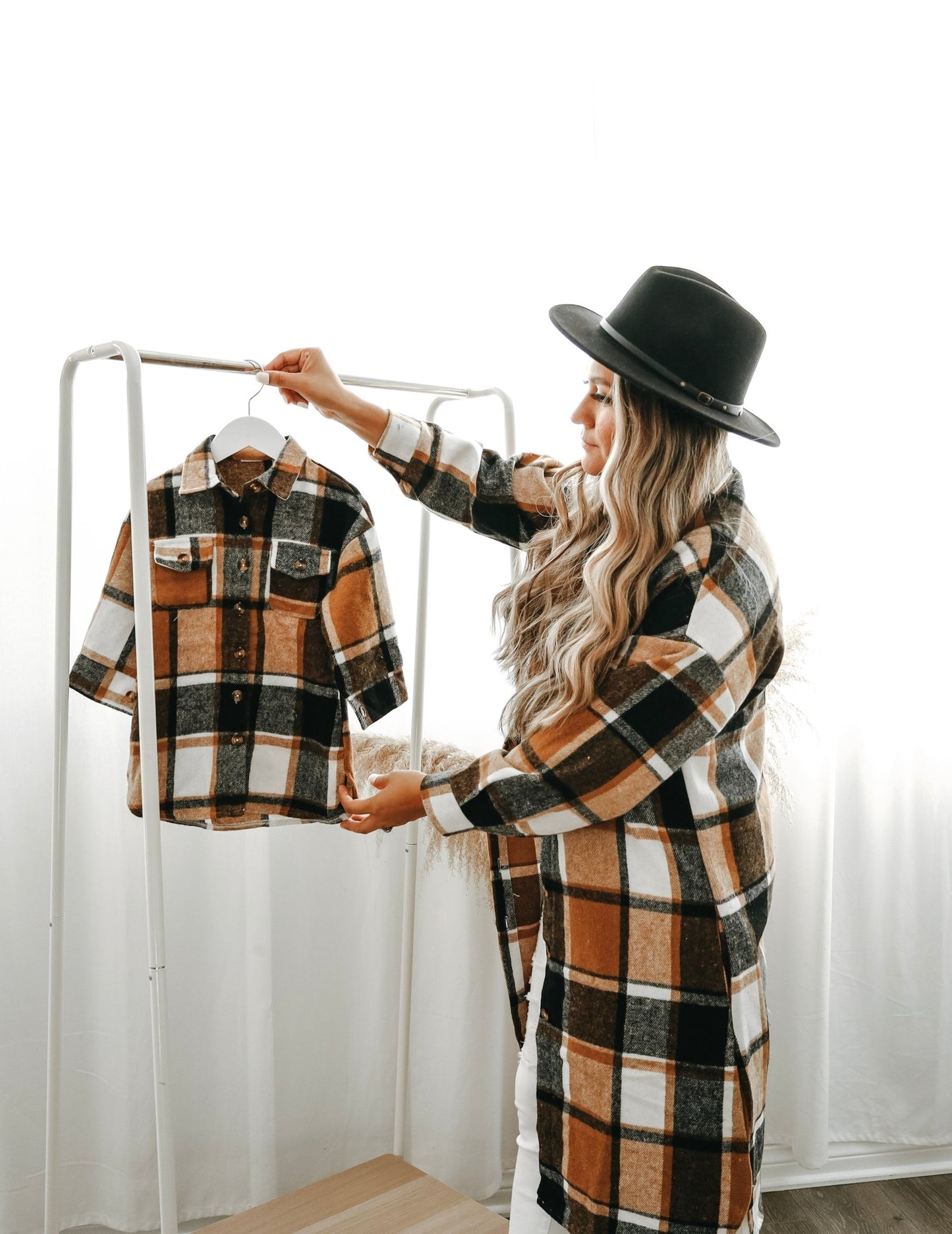 Plaid Shacket Coat Mommy and Me - LITTLE MIA BELLA