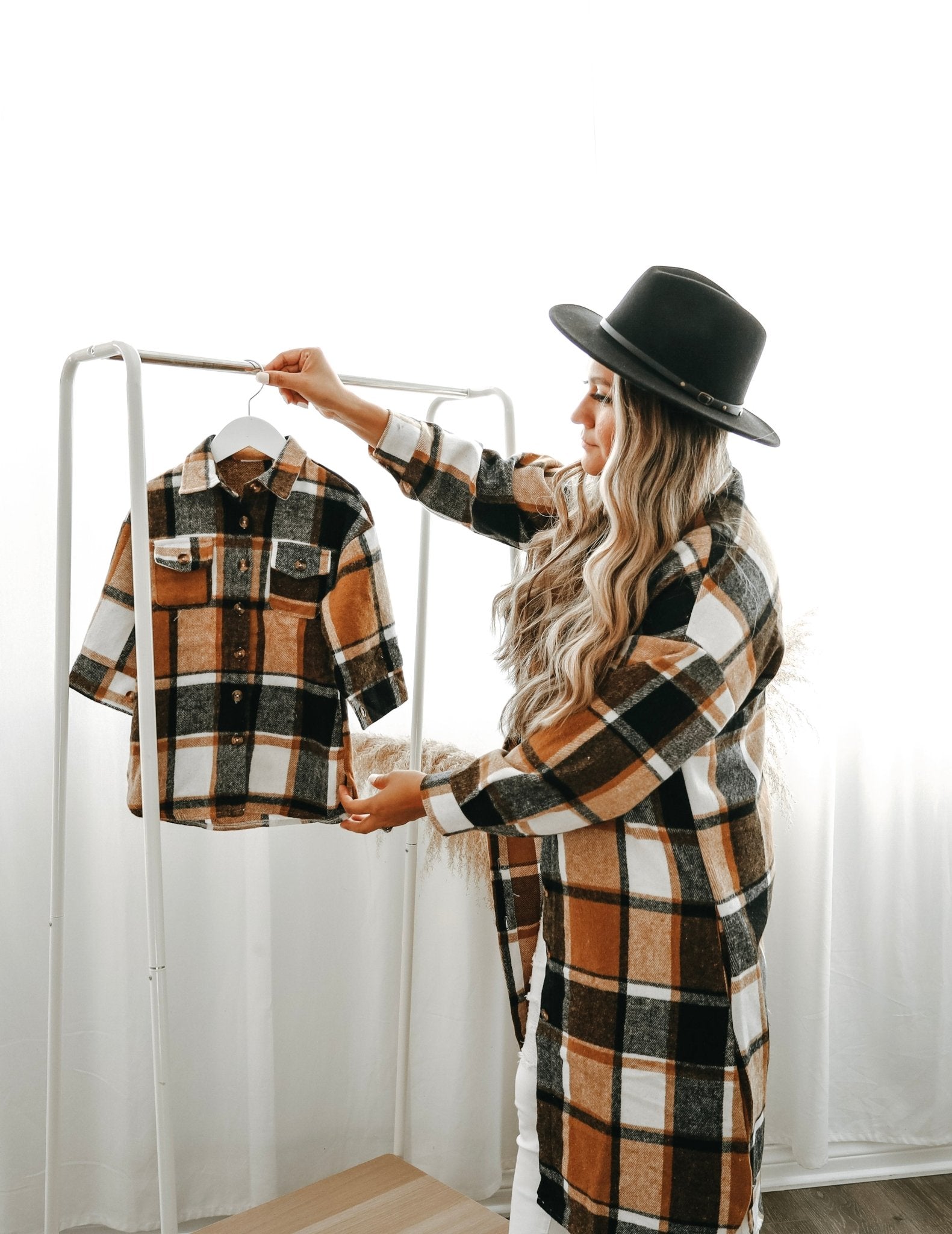 Plaid Shacket Coat Mommy and Me - LITTLE MIA BELLA