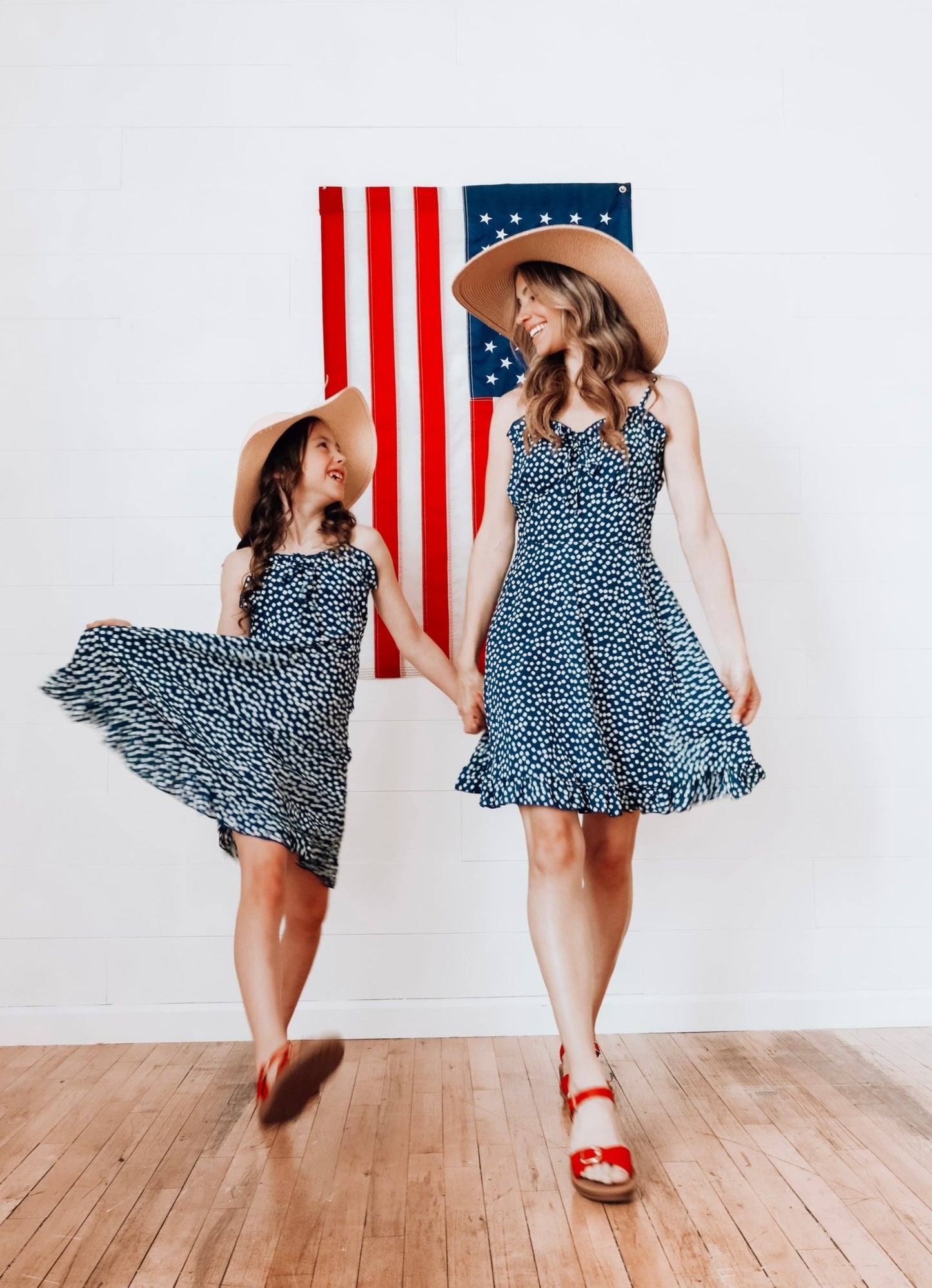 Pretty Little Navy Mommy and Me Matching Dresses - LITTLE MIA BELLA