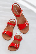 Red Comfort Ankle Mommy and Me Matching Sandals - LITTLE MIA BELLA