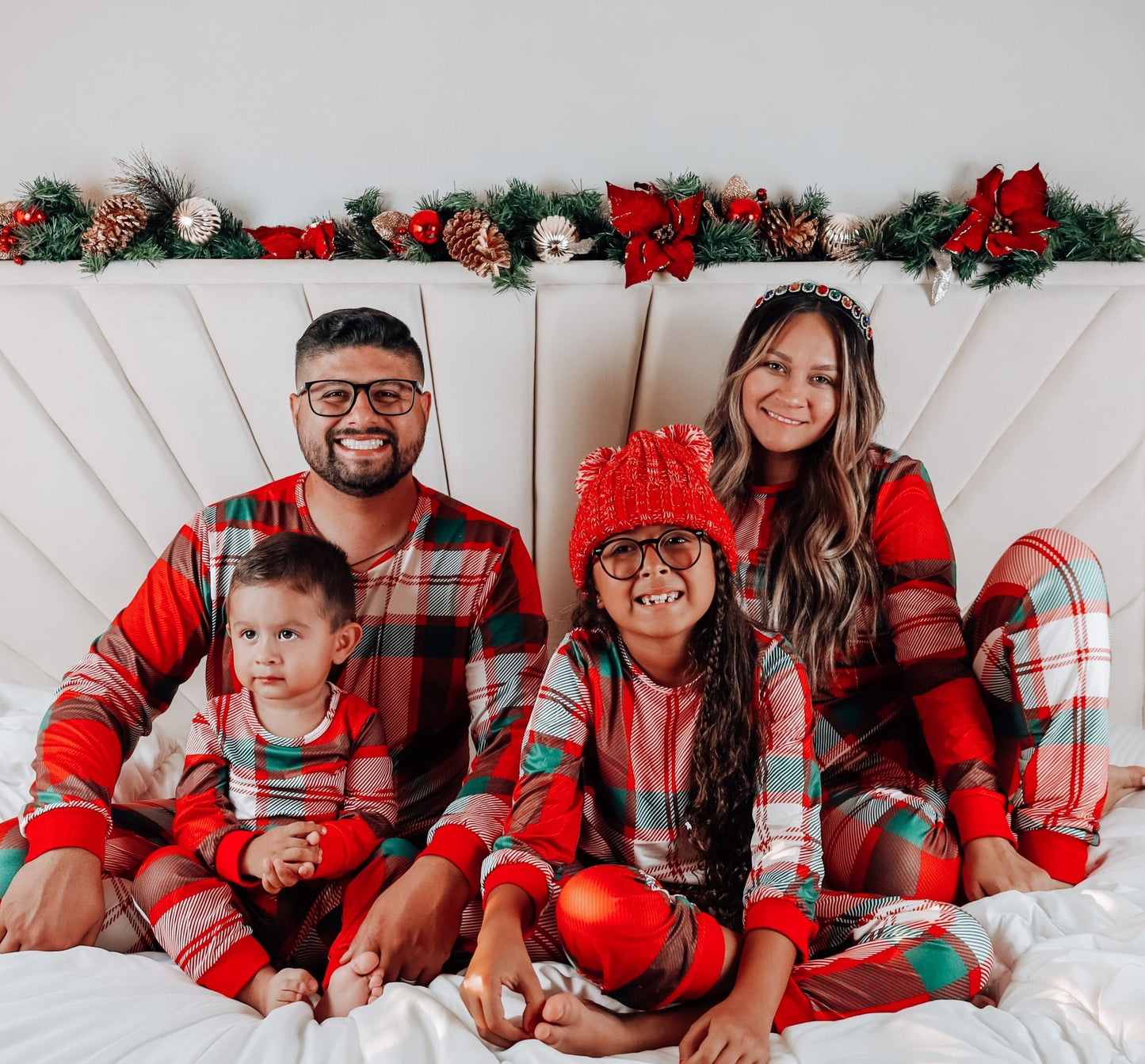 Red Holiday Family Pajamas - LITTLE MIA BELLA
