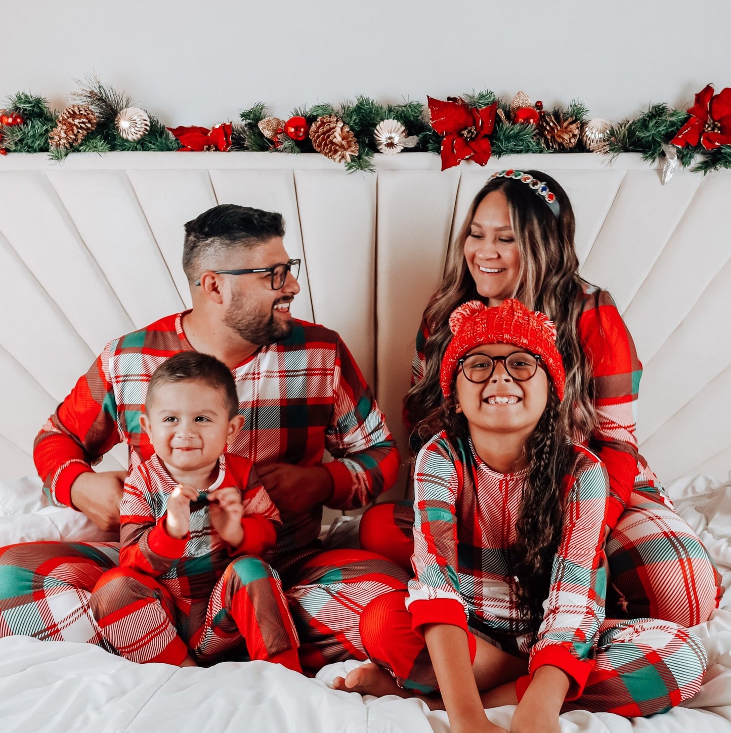Red Holiday Family Pajamas - LITTLE MIA BELLA