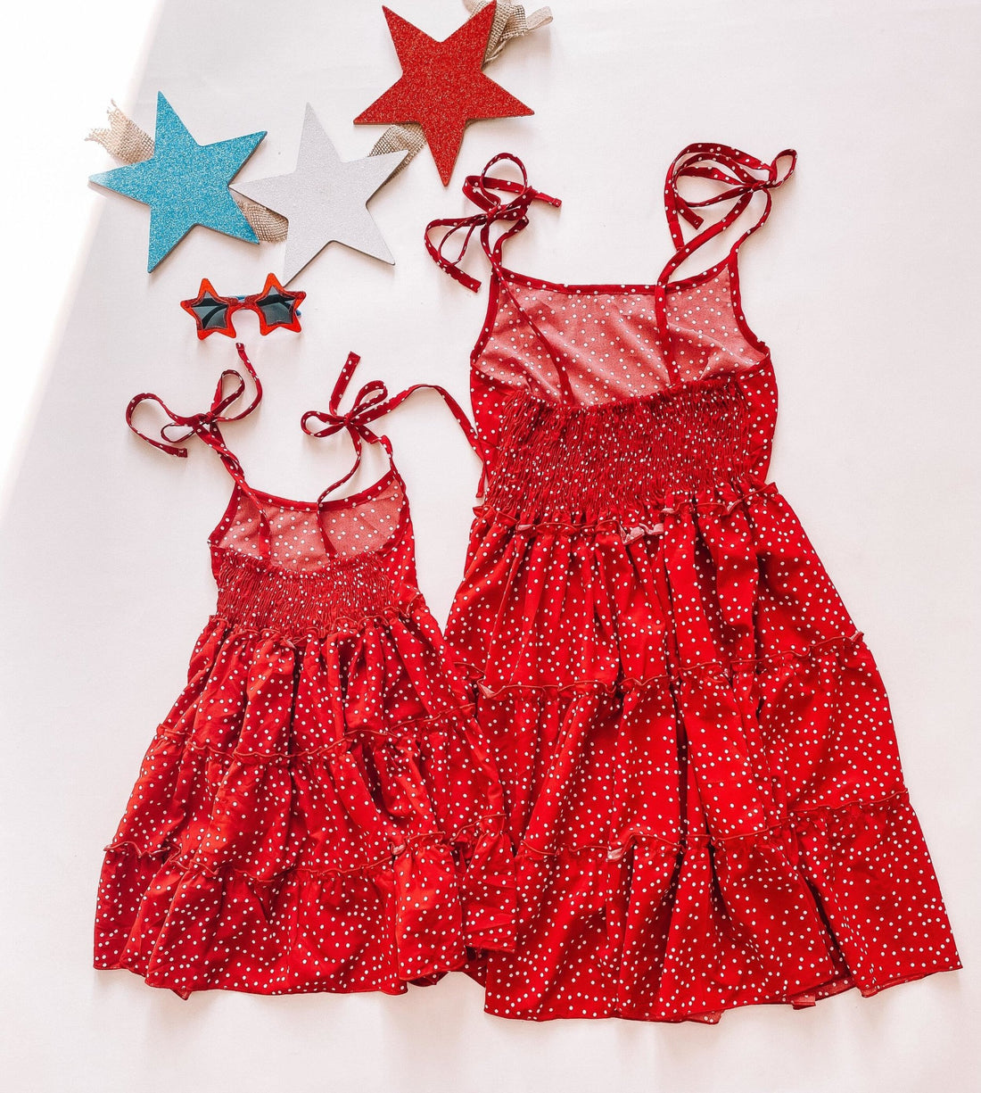 Red Marinas Mommy and Me Matching Dresses - LITTLE MIA BELLA