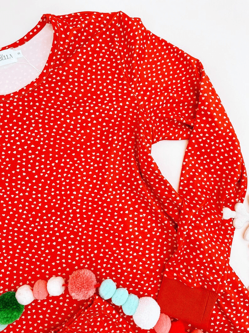 Red Mommy and Me Pajamas - LITTLE MIA BELLA