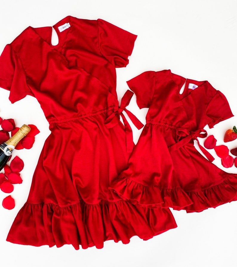 Red Valentina's Mommy and Me Dresses - LITTLE MIA BELLA