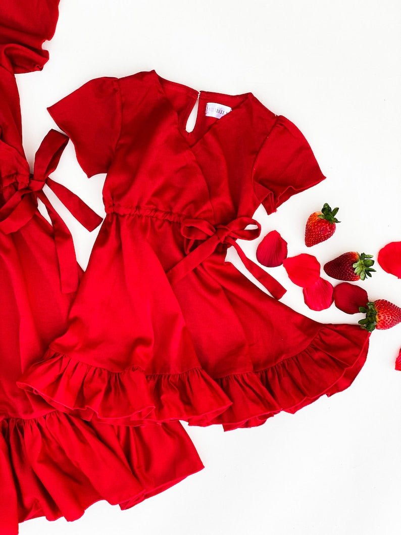 Red Valentina's Mommy and Me Dresses - LITTLE MIA BELLA