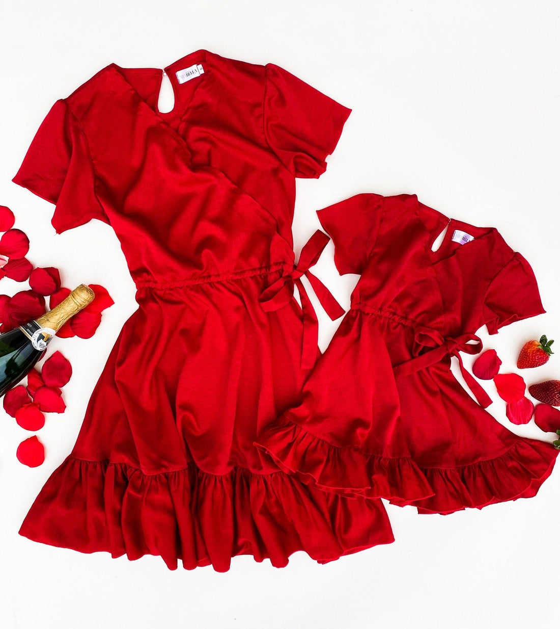 Red Valentina's Mommy and Me Dresses - LITTLE MIA BELLA