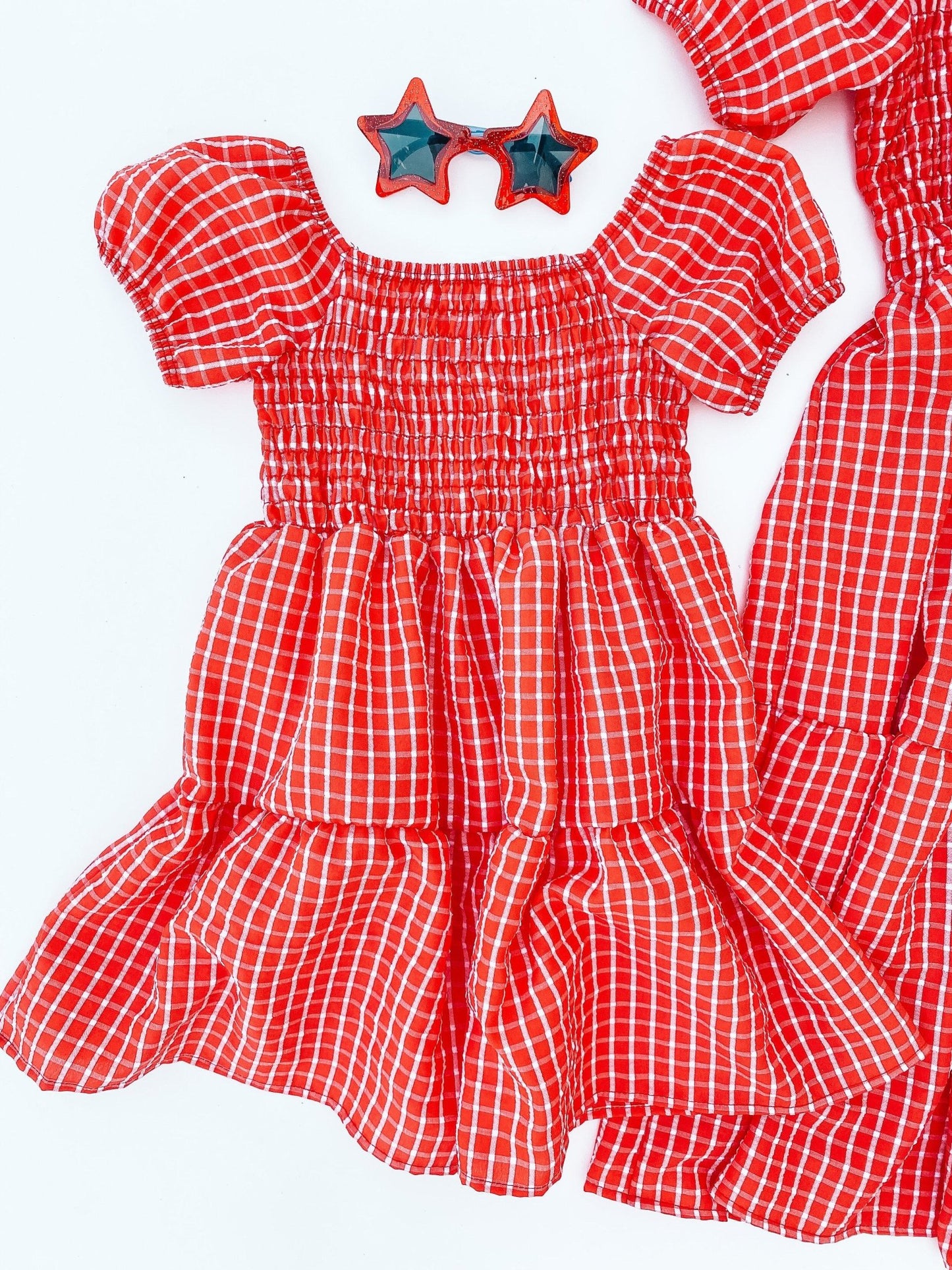 Red White and Cute Matching Dresses - LITTLE MIA BELLA