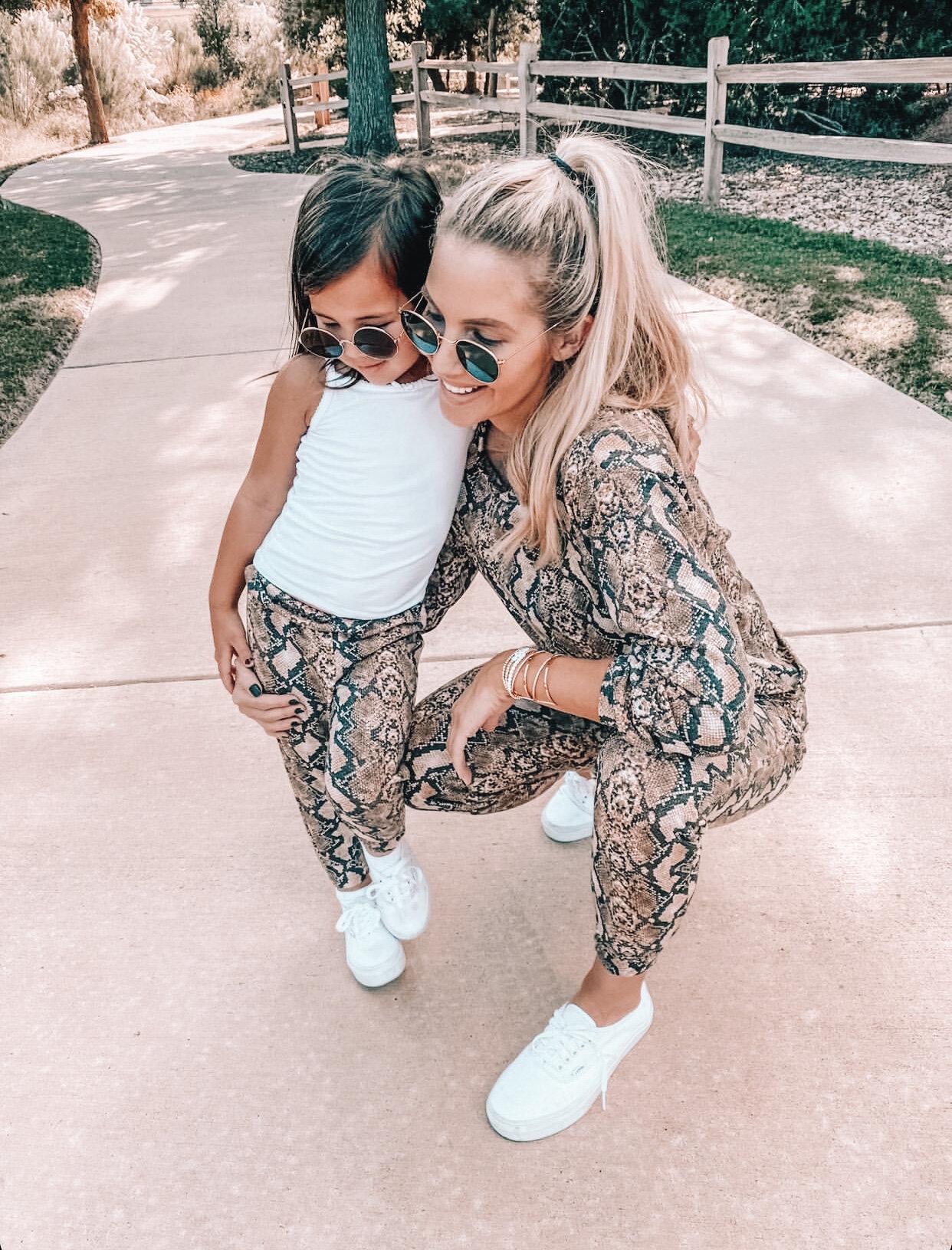 Printed Leggings Mommy And Me Matching Leggings Snake Print Mommy