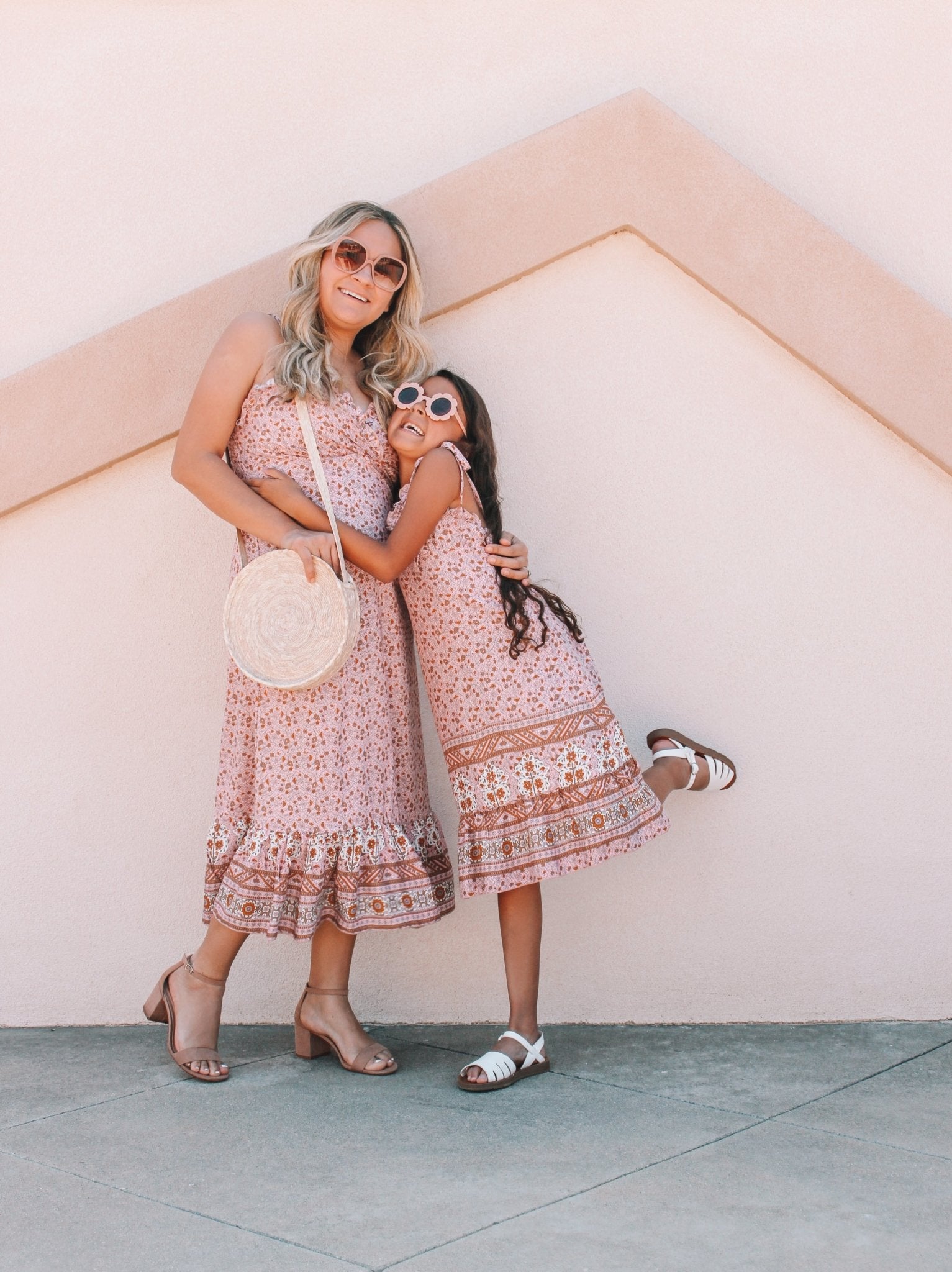 THE BOHEMIAN FLORAL Dress Mommy and Me Matching Dresses, Adult L