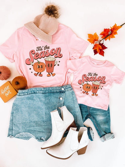 Tis the Season Pink Mama Matching Shirts - LITTLE MIA BELLA