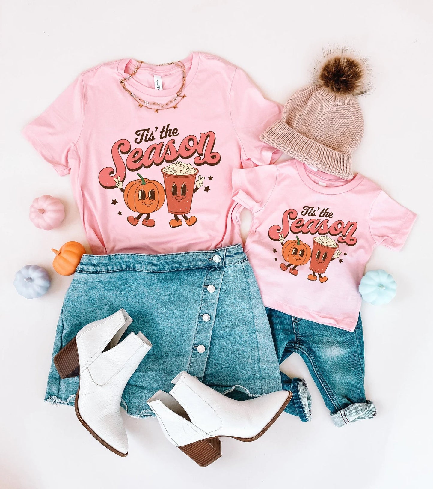 Tis the Season Pink Mama Matching Shirts - LITTLE MIA BELLA