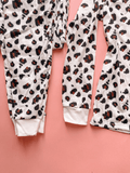 White Leopard Mommy and Me Pajamas - LITTLE MIA BELLA