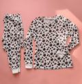 White Leopard Mommy and Me Pajamas - LITTLE MIA BELLA